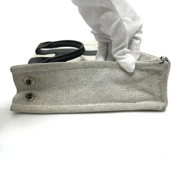 HERMES Sac Arne PM Hand Bag Tote Bag Toile H / Leather gray/Black - Picture 6 of 13